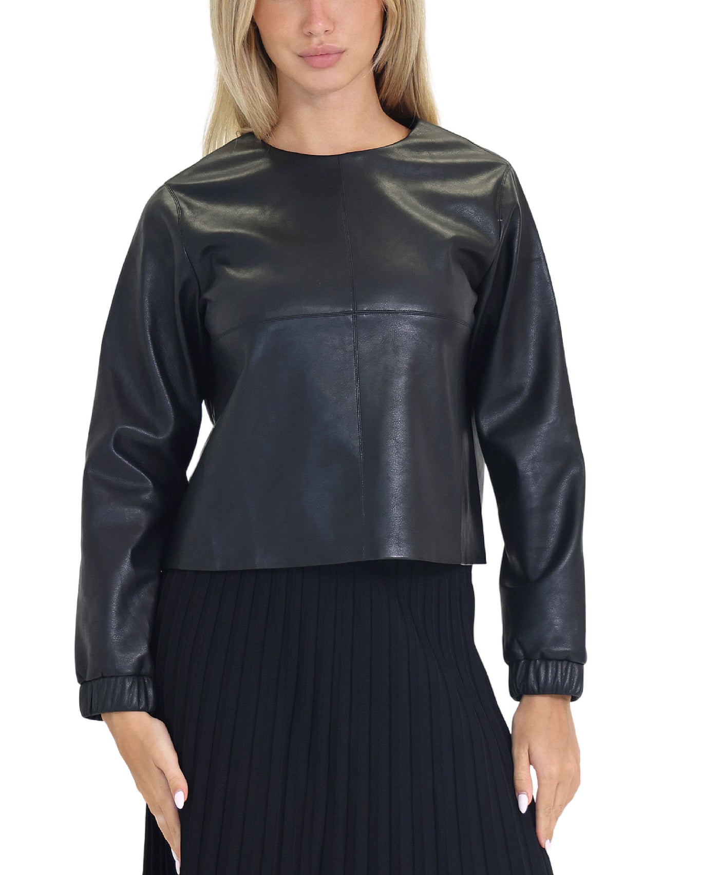 Faux Leather Top view 1