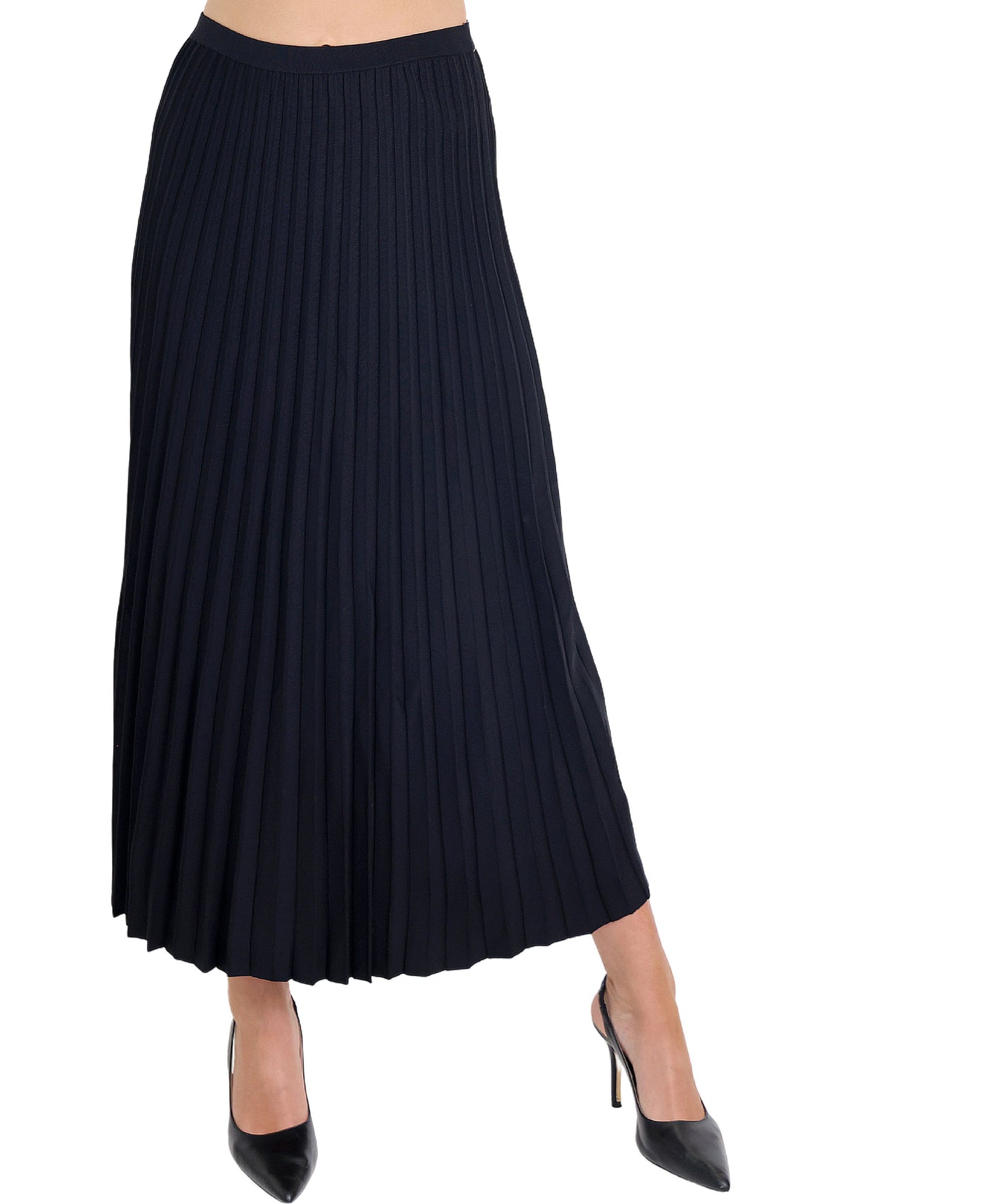 Knit Pleated Midi Skirt view 1