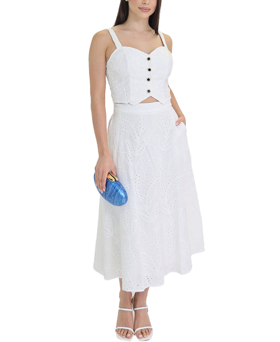 Eyelet Top & Skirt - 2 Pc Set view 
