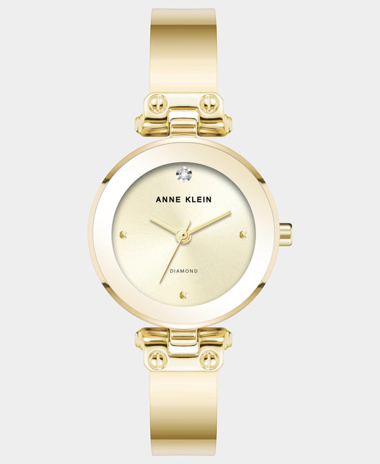 Round Two Tone Metal Watch view 