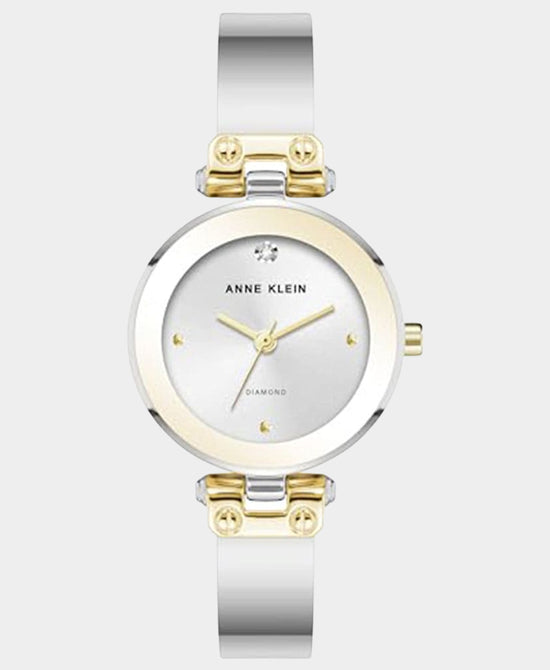 Round Two Tone Metal Watch view 