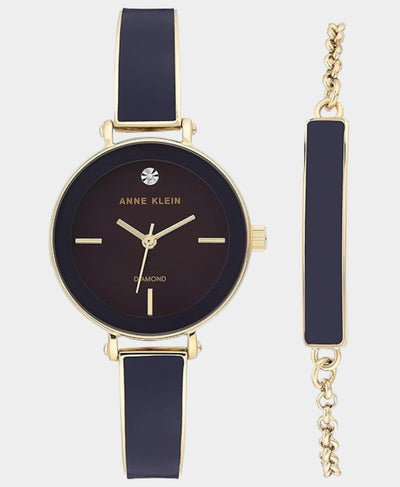 2 Pc Round Watch w/ Bracelet image 1