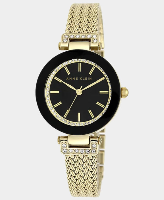 Round Watch w/ Metal Mesh Bracelet view 
