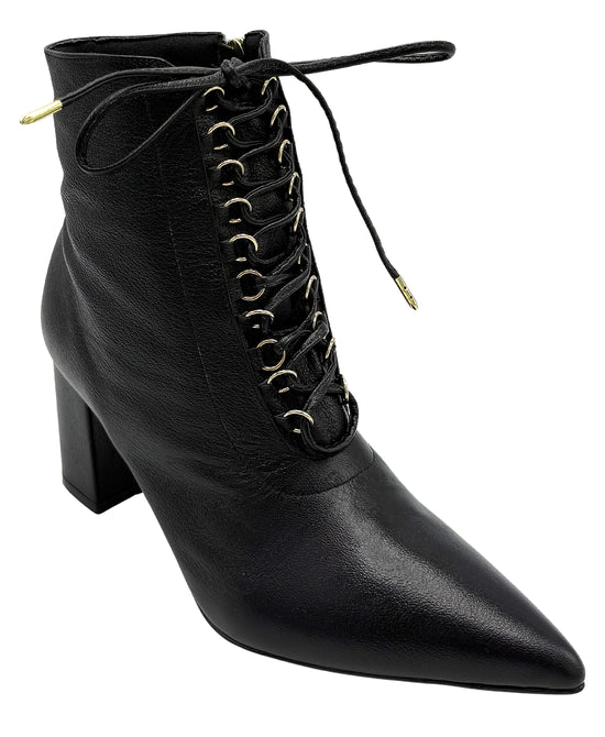 Leather Lace Up Bootie view