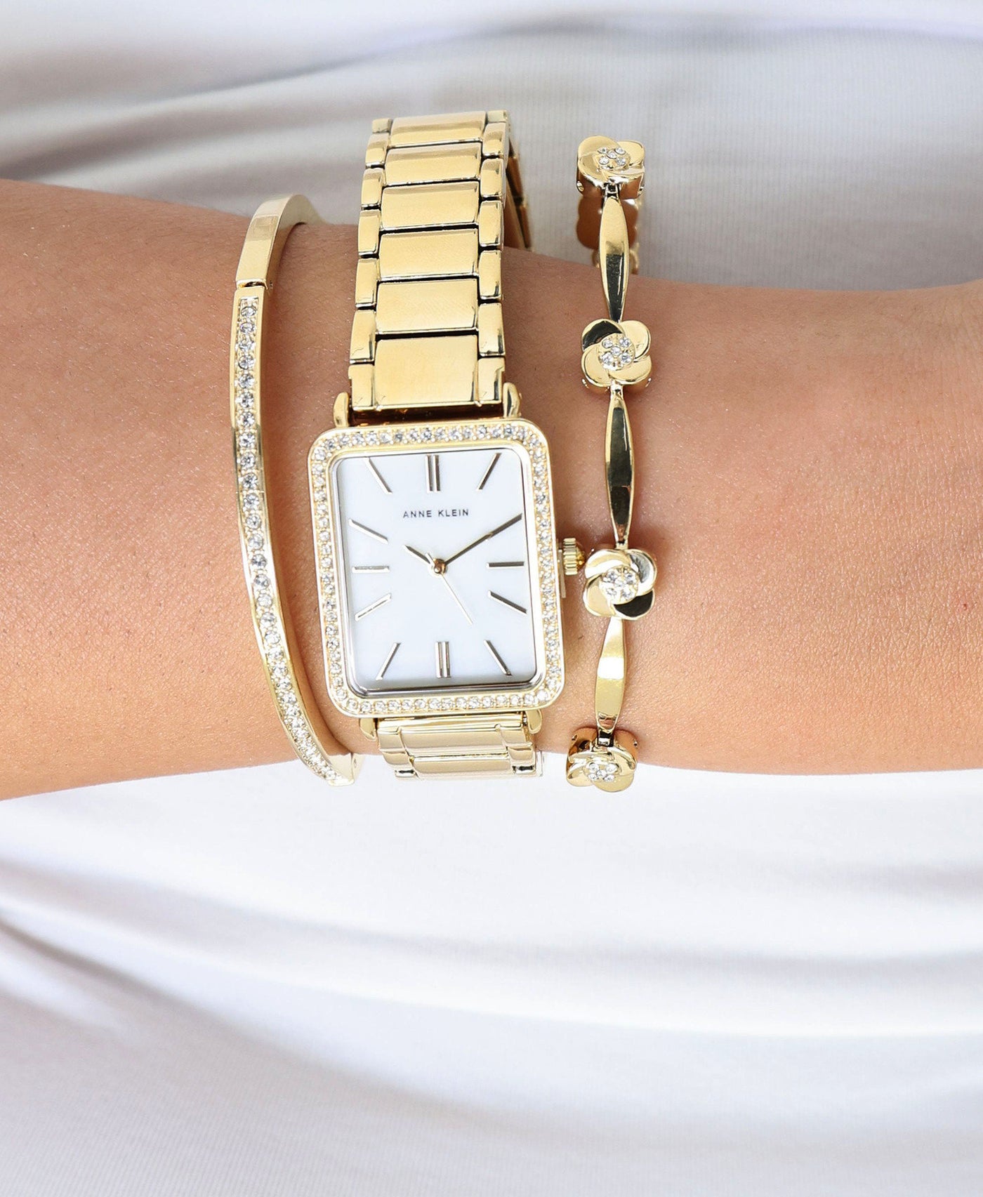 Rectangular Watch w/ Bracelets view 1