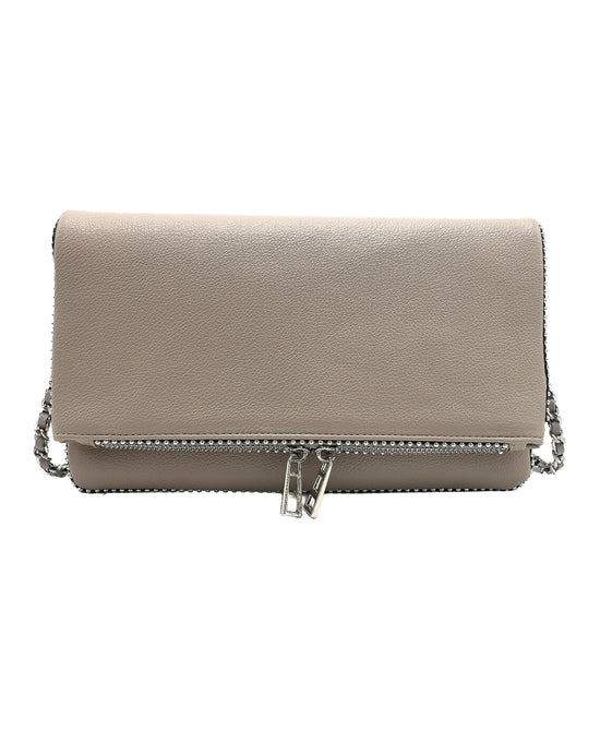 Faux Leather Crossbody Bag w/ Studs view