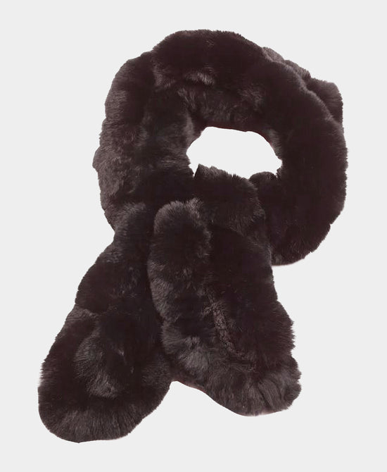 Fur Pull Thru Knit Scarf view 