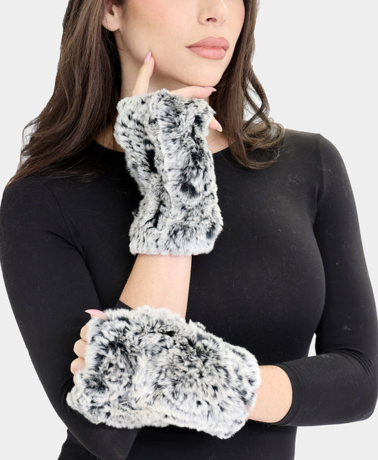 Fur Fingerless Gloves view 