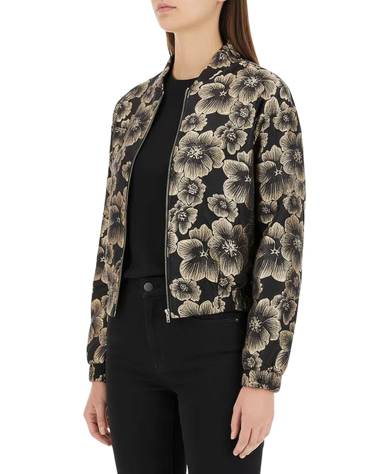Floral Jacquard Bomber Jacket view