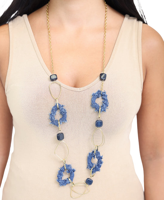 Denim Chain Necklace view