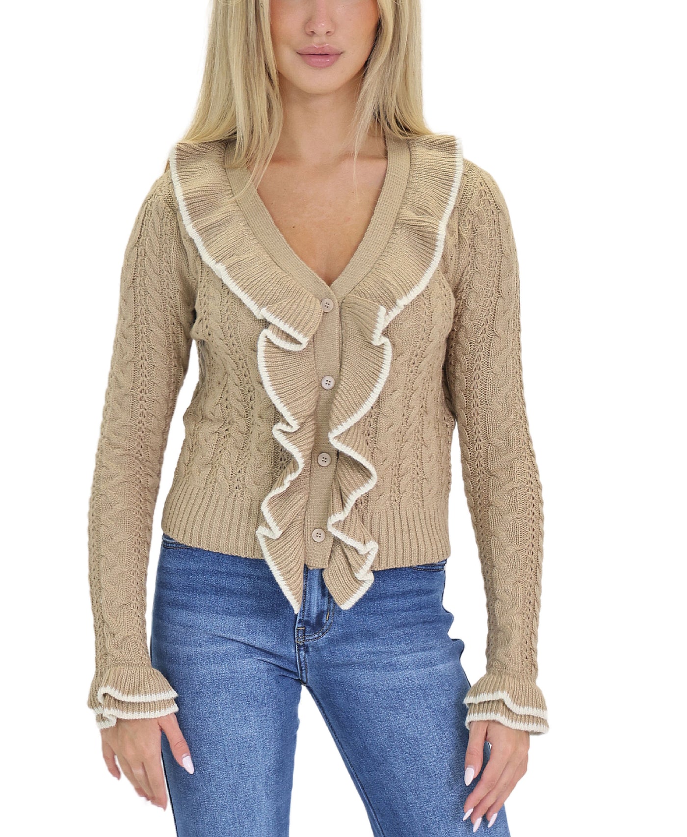 Cardigan w/ Ruffles view 1