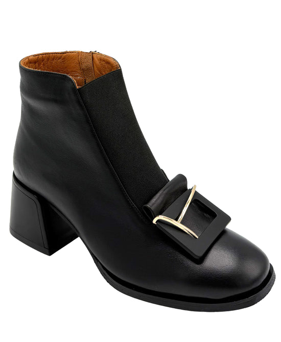 Leather Bootie w/ Buckle Detail view