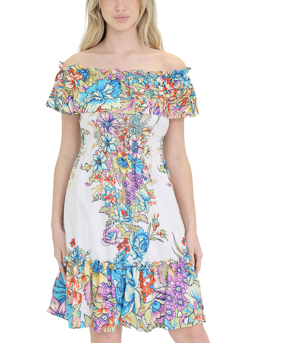Floral Off The Shoulder Dress view 