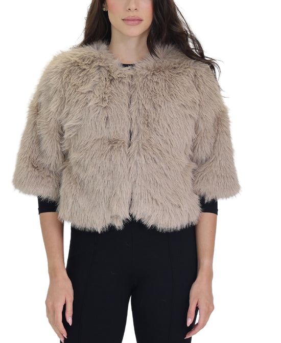 Faux Fur Crop Jacket view