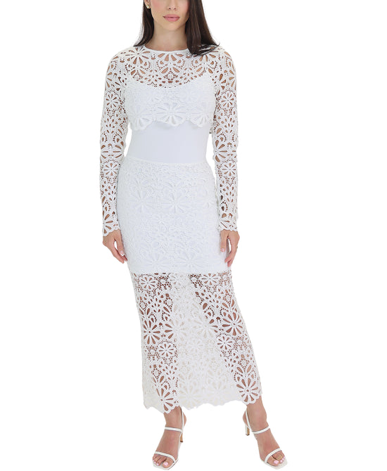 Lace Top & Skirt Set- 2 Pc Set view 