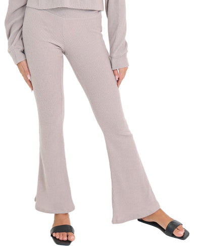 Ribbed Knit Flared Sweatpants image 1