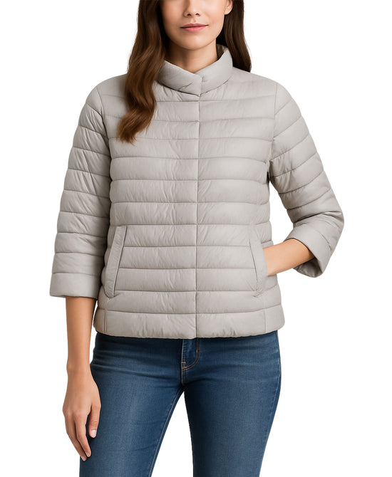 3/4 Sleeve Puffer Jacket view