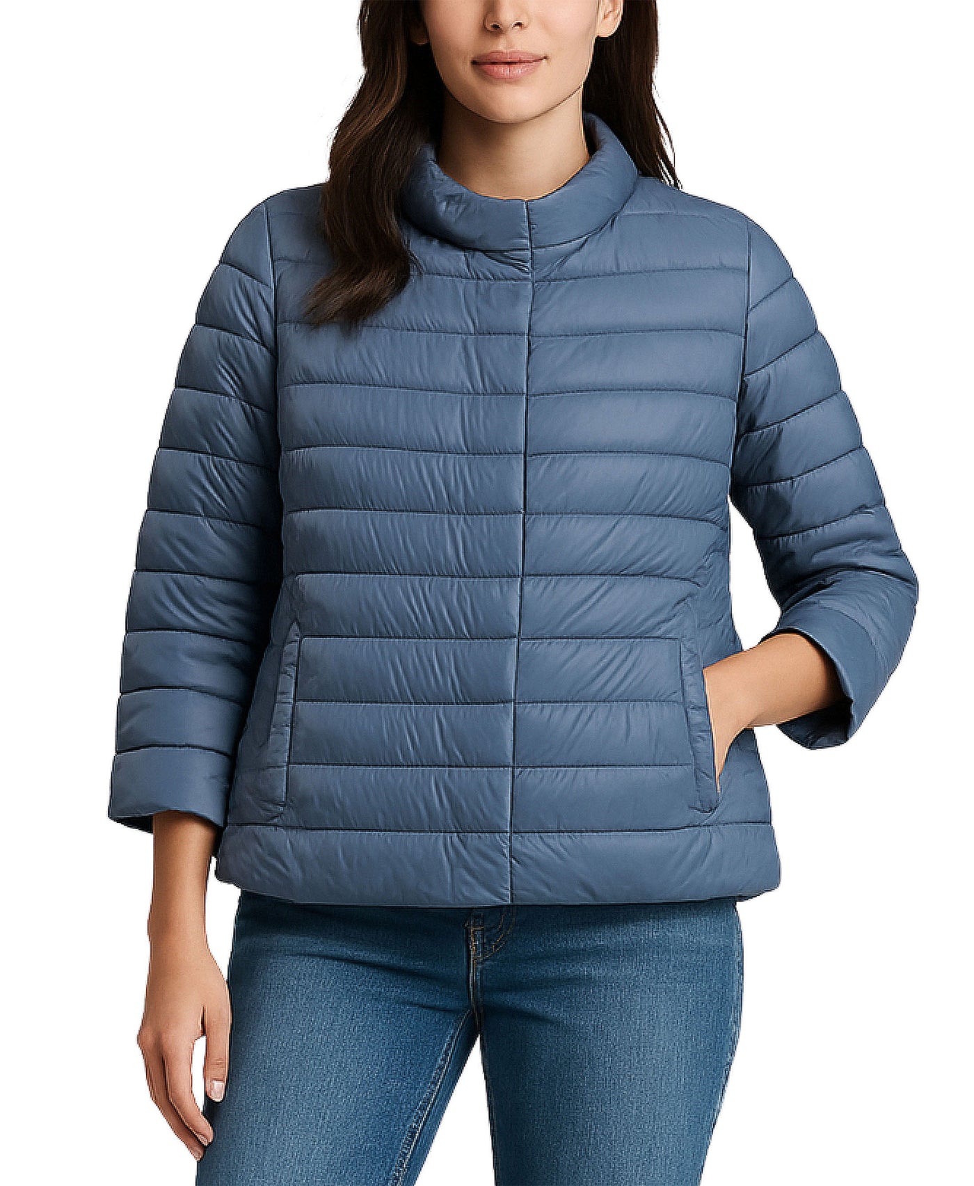 3/4 Sleeve Puffer Jacket view 1