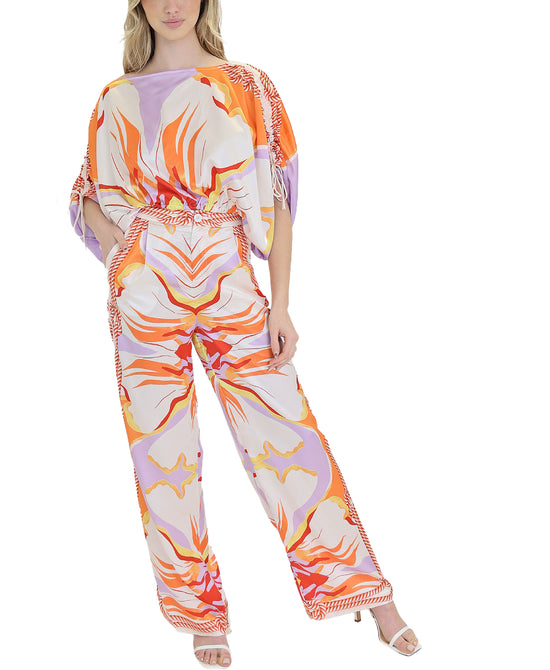 Ruched Crop Top & Pant Set - 2 Pc Set view 
