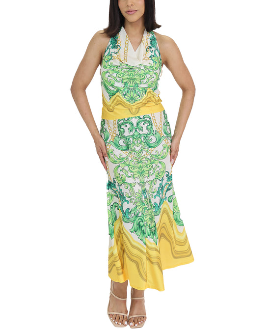 Printed Blouse & Skirt Set - 2 Pc Set view 