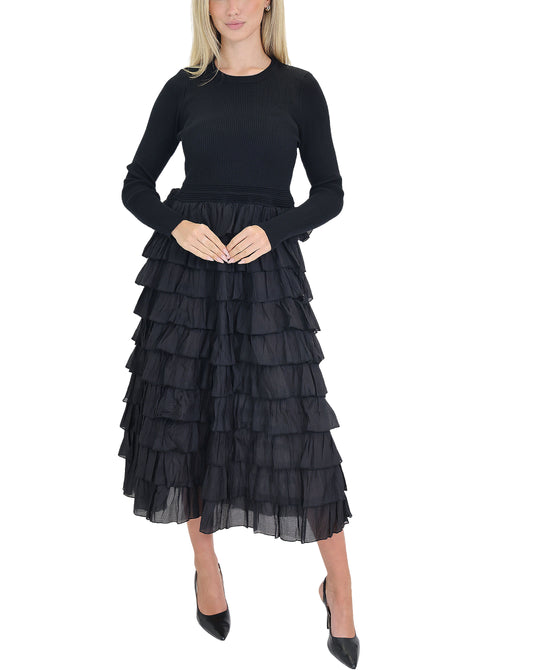 Mixed Media Maxi Dress view