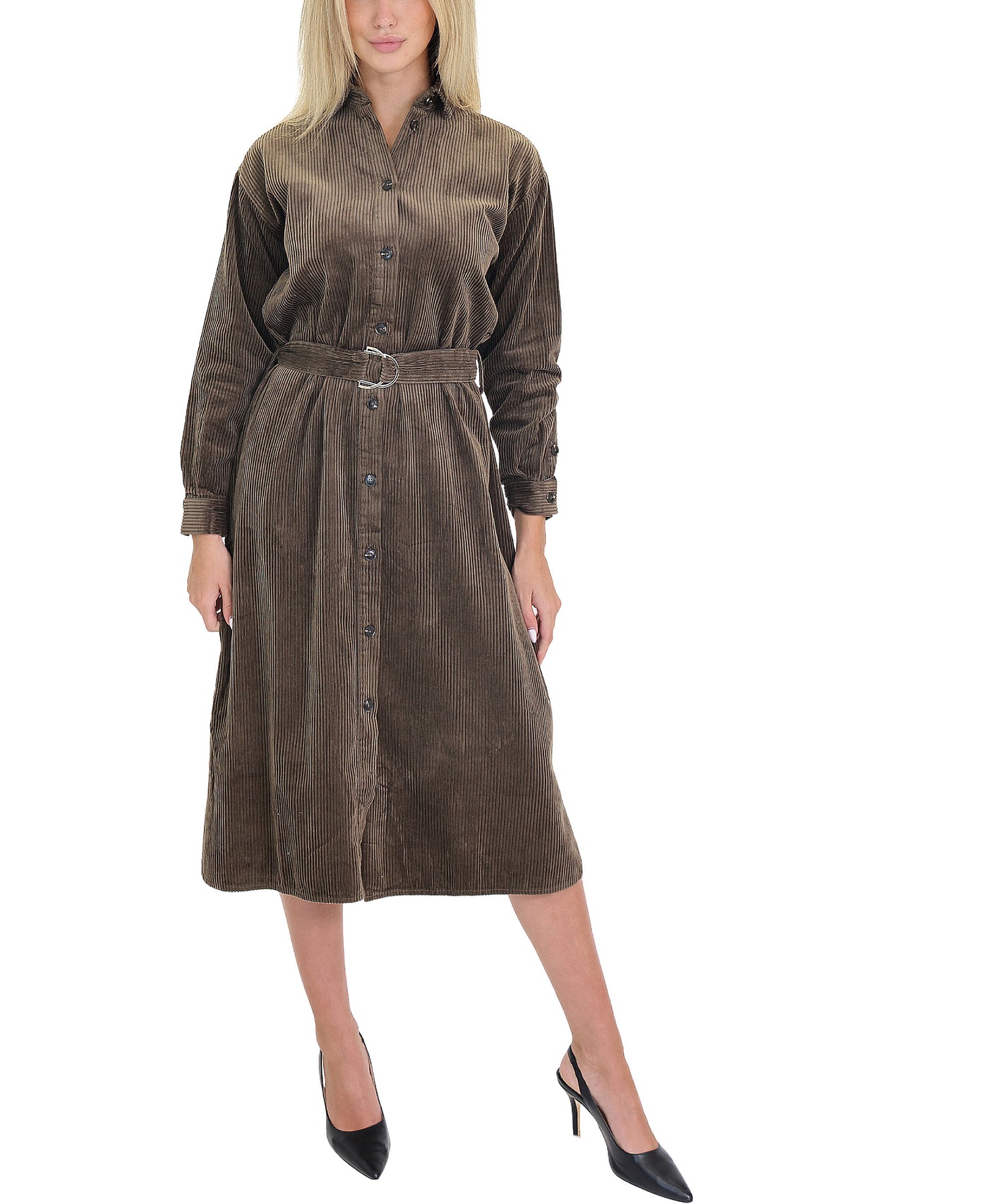 Corduroy Shirt Dress view 1