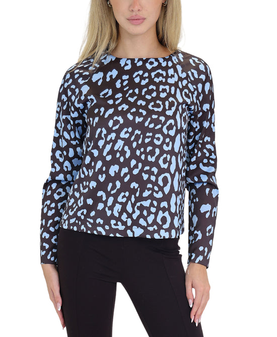 Printed Satin Top view