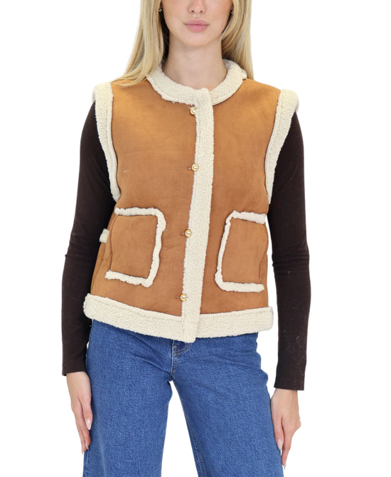 Faux Shearling Vest view