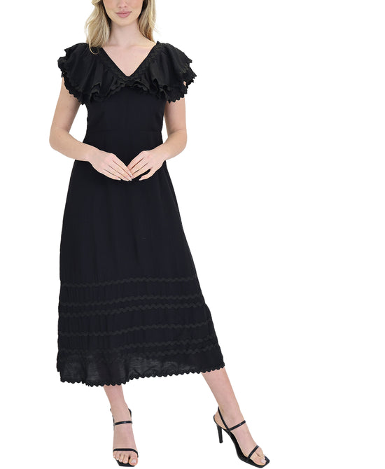 Ruffle Dress w/ Ric Rack Trim view 