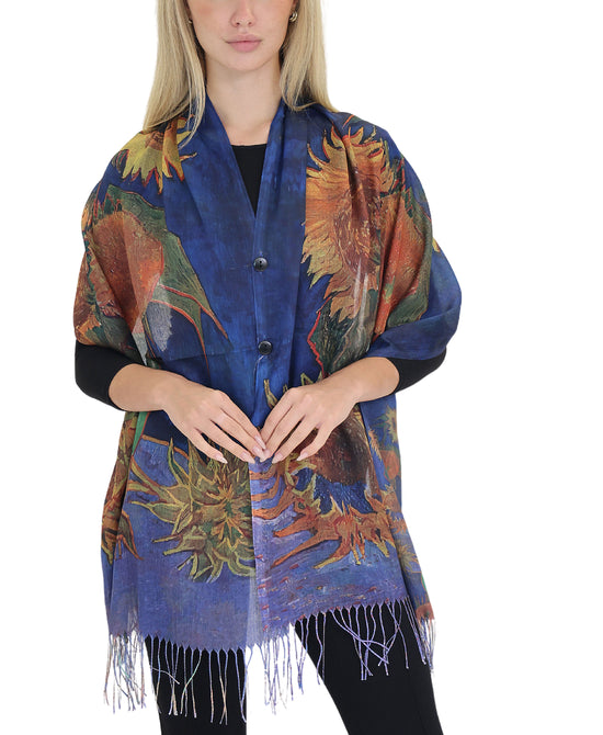 Printed Poncho/Shawl view