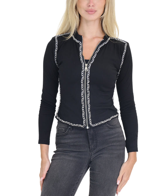 Chain Trim Jacket view