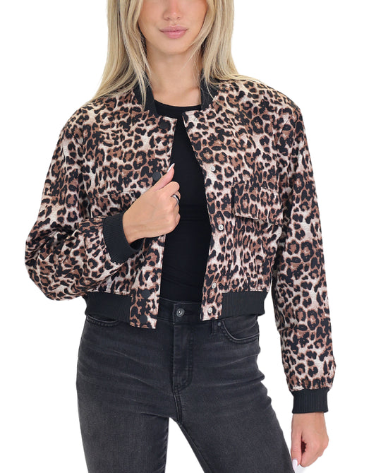 Leopard Bomber Jacket view