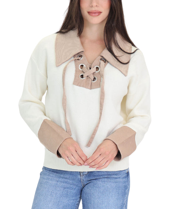 Sweater w/ Contrast Trim view