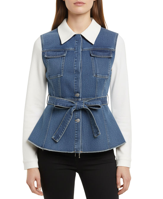 Denim & Knit Cardigan view 