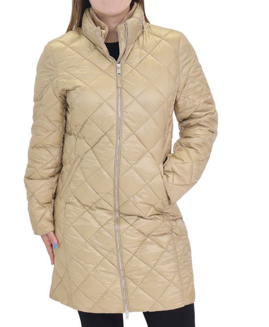 Shiny Quilted Puffer Jacket view