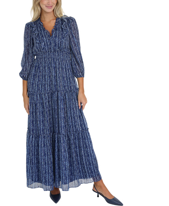 Printed Tiered Maxi Dress view
