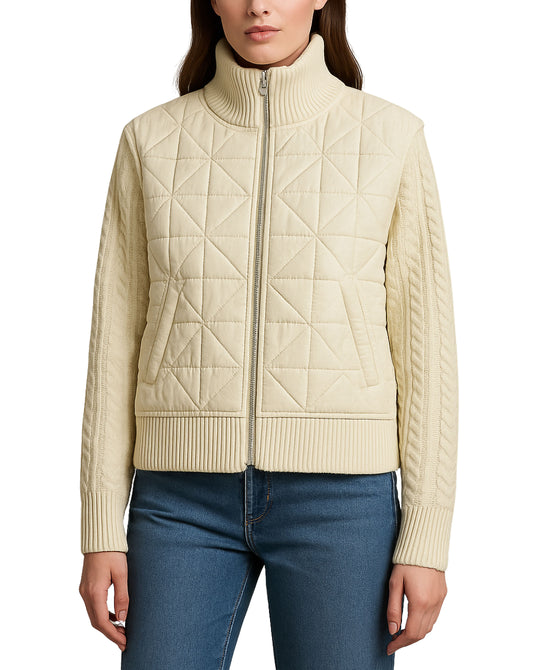 Jacket w/ Cable Knit Sleeves view