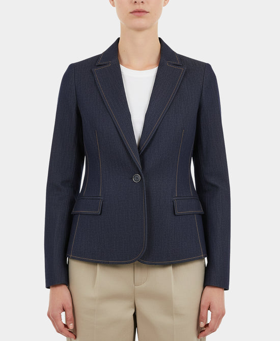 Denim Blazer w/ Bows & Crystals view