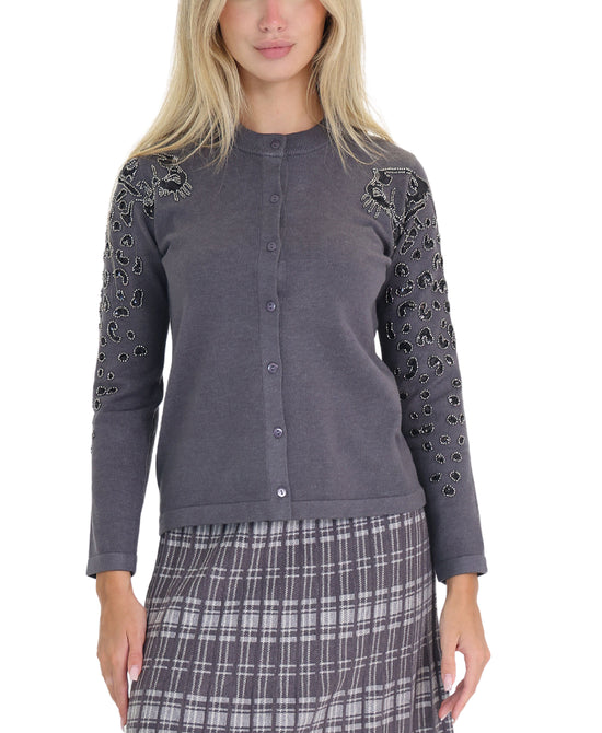 Cardigan Sweater w/ Beading view