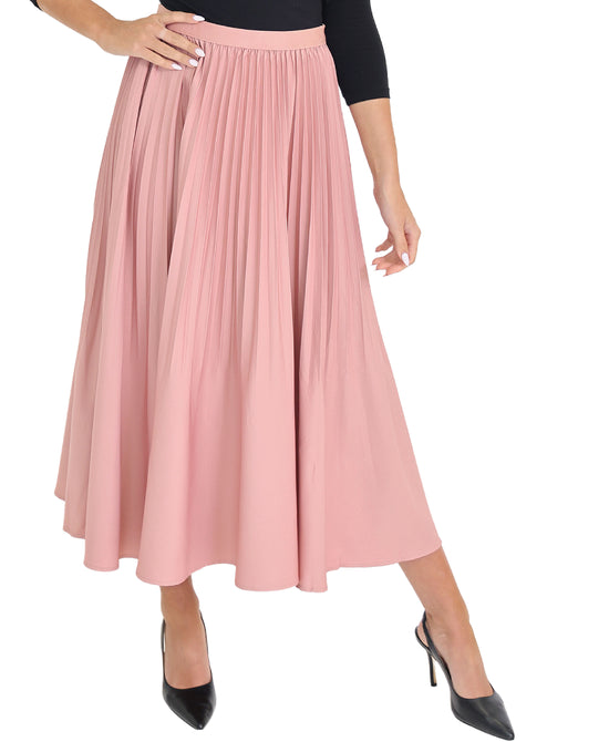 Pleated Midi Skirt view