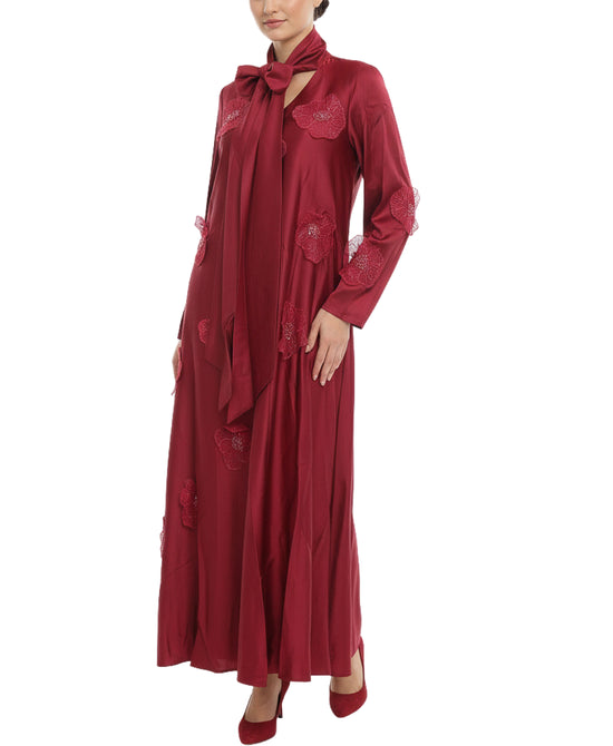 Maxi Dress w/ Beaded Flowers view