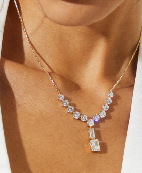 Crystal Cluster Necklace view