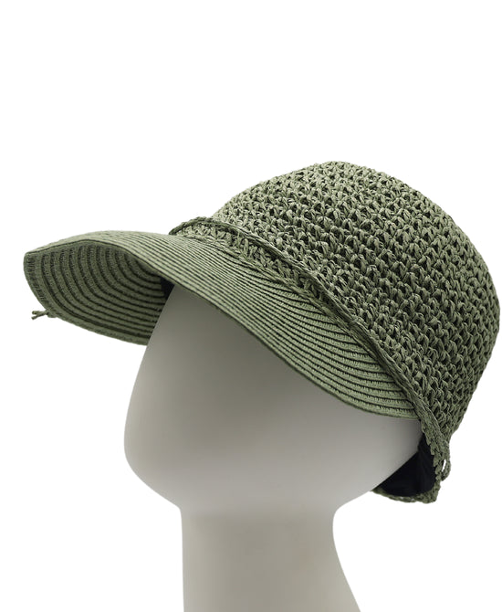 Paper Crochet Hat w/ Tie view 