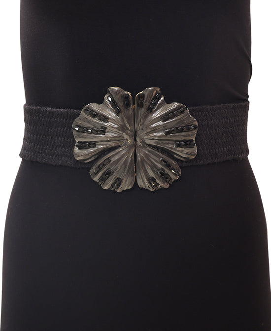 Metal Flower Elastic Belt view 