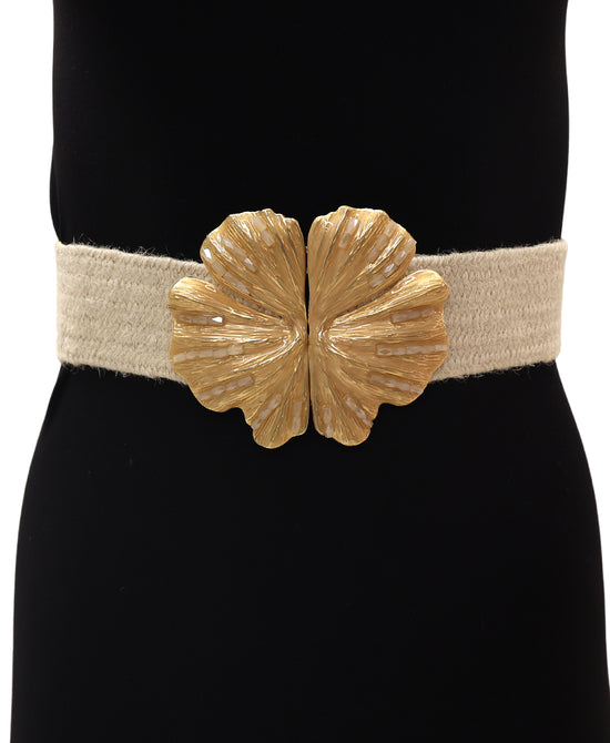 Metal Flower Elastic Belt view 