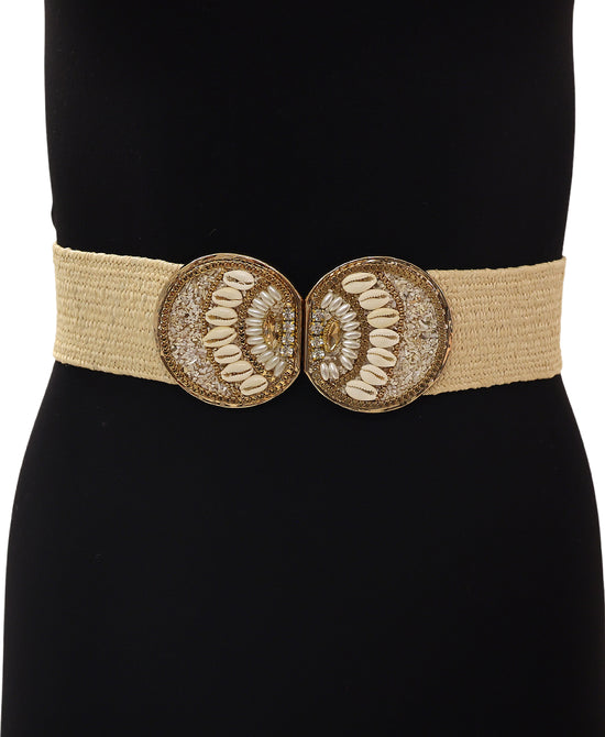 Seashell Buckle Stretch Belt view
