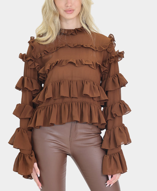 Tiered Ruffle Blouse view