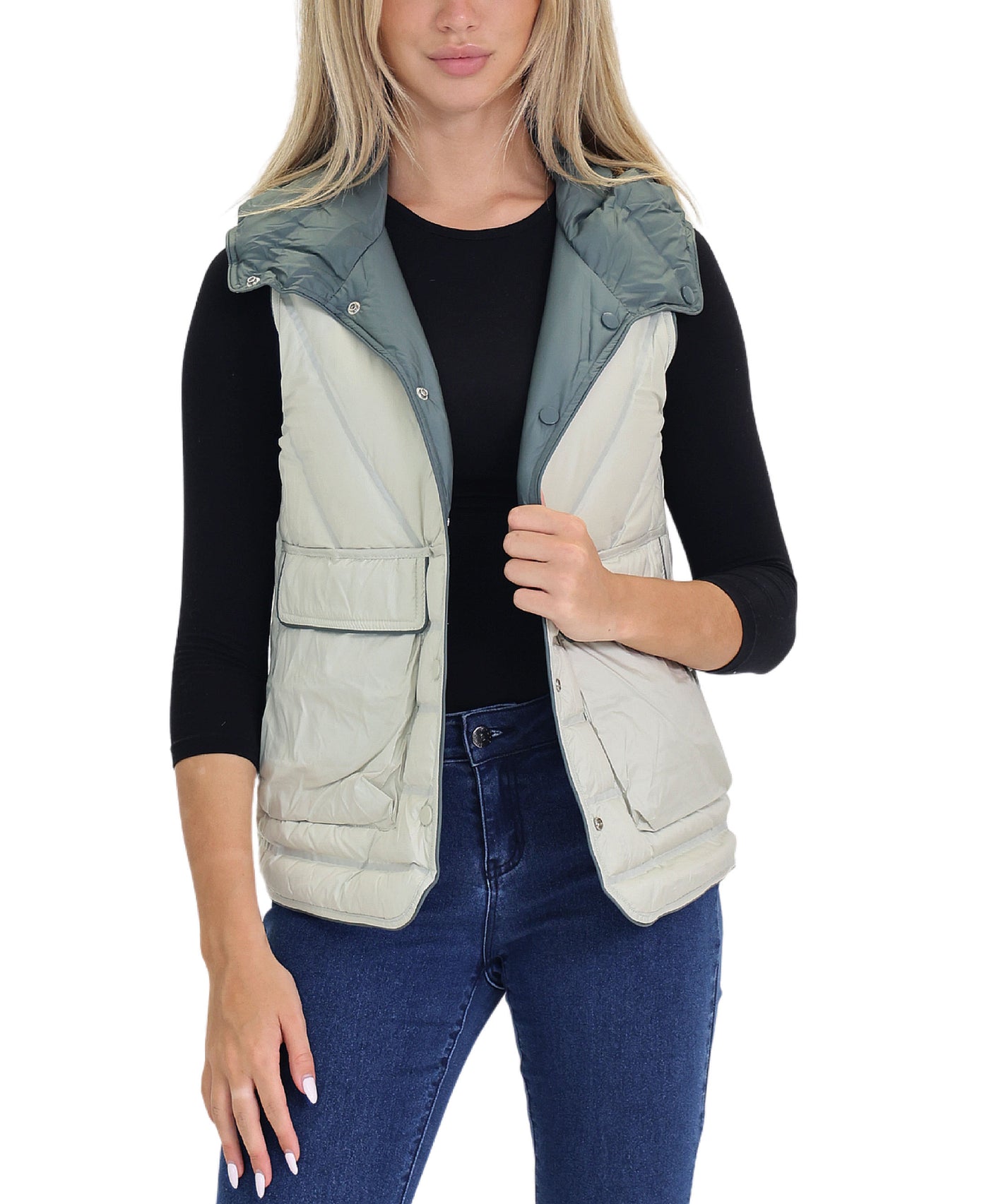 Reversible Down Puffer Vest view 2