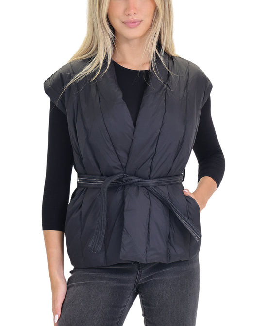 Down Puffer & Knit Combo Vest view