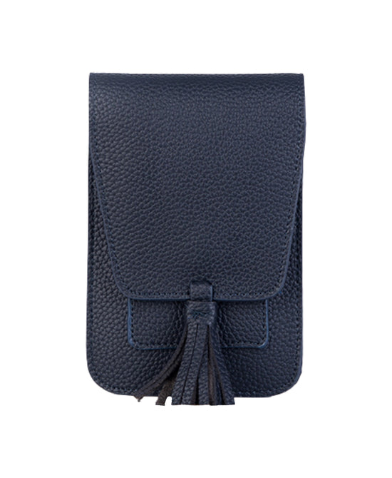 Faux Leather Cellphone Crossbody Bag w/ Tassel view